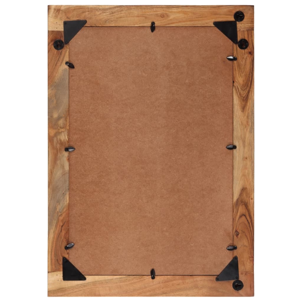 Zrcadlo 70 X 50 Cm Masivní Recyklované Dřevo A Sklo