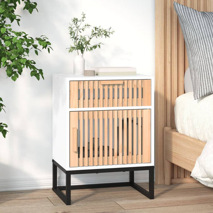 Noční Stolek 40 X 30 X 55,5 Cm Kompozitní Dřevo A Železo
