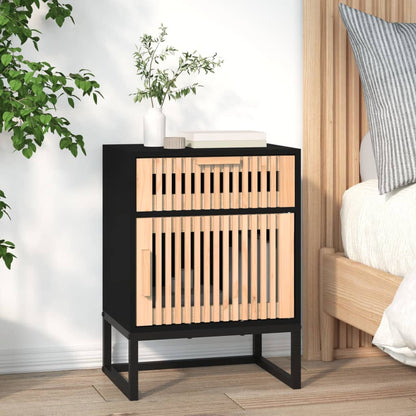 Noční Stolek 40 X 30 X 55,5 Cm Kompozitní Dřevo A Železo