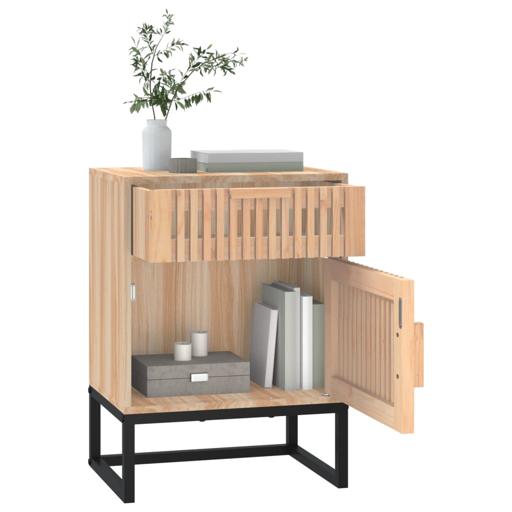 Noční Stolek 40 X 30 X 55,5 Cm Kompozitní Dřevo A Železo