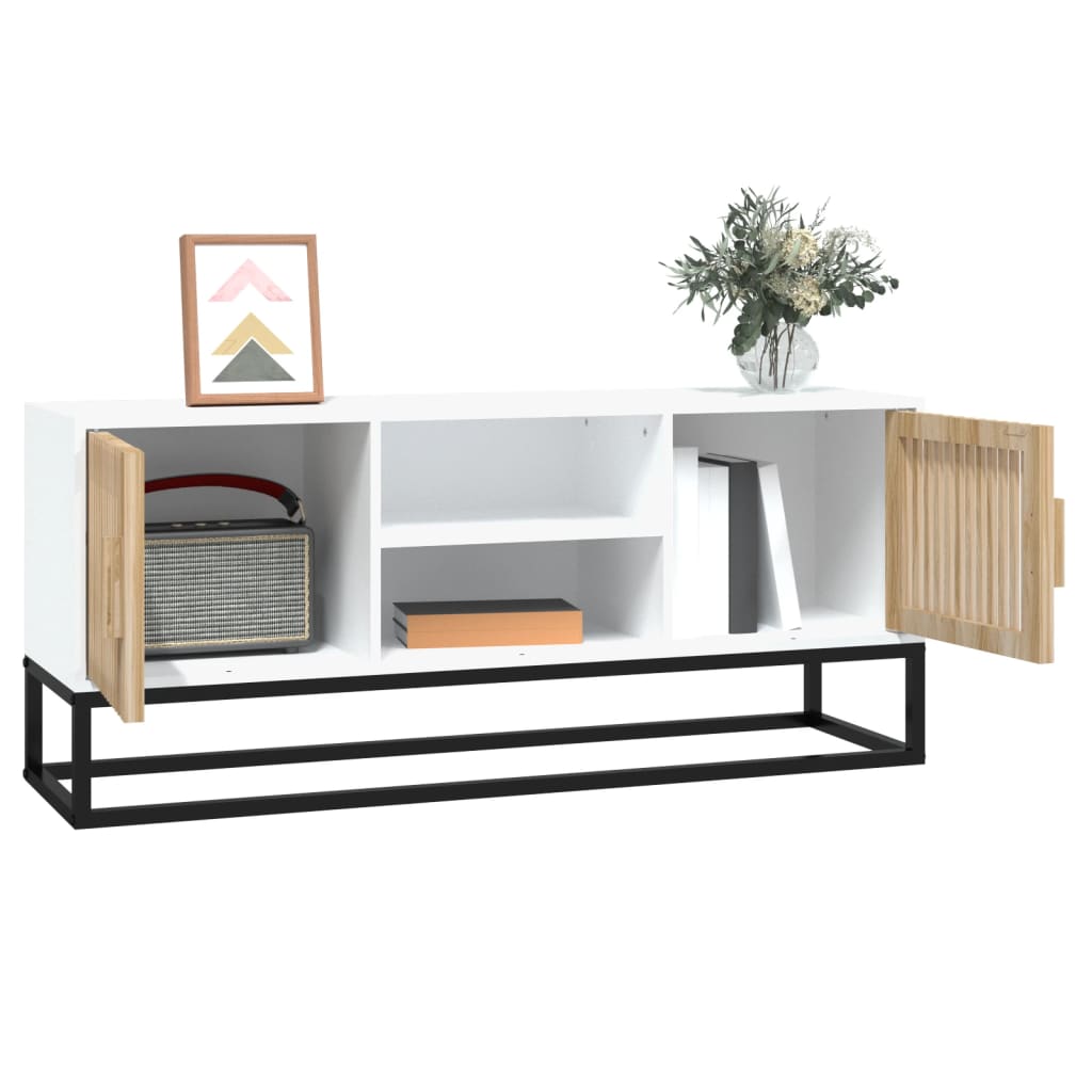 Tv Skříňka 105 X 30 X 45 Cm Kompozitní Dřevo A Železo