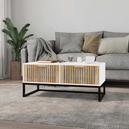 Konferenční Stolek Černý 80X40X35 Cm Kompozitní Dřevo A Železo