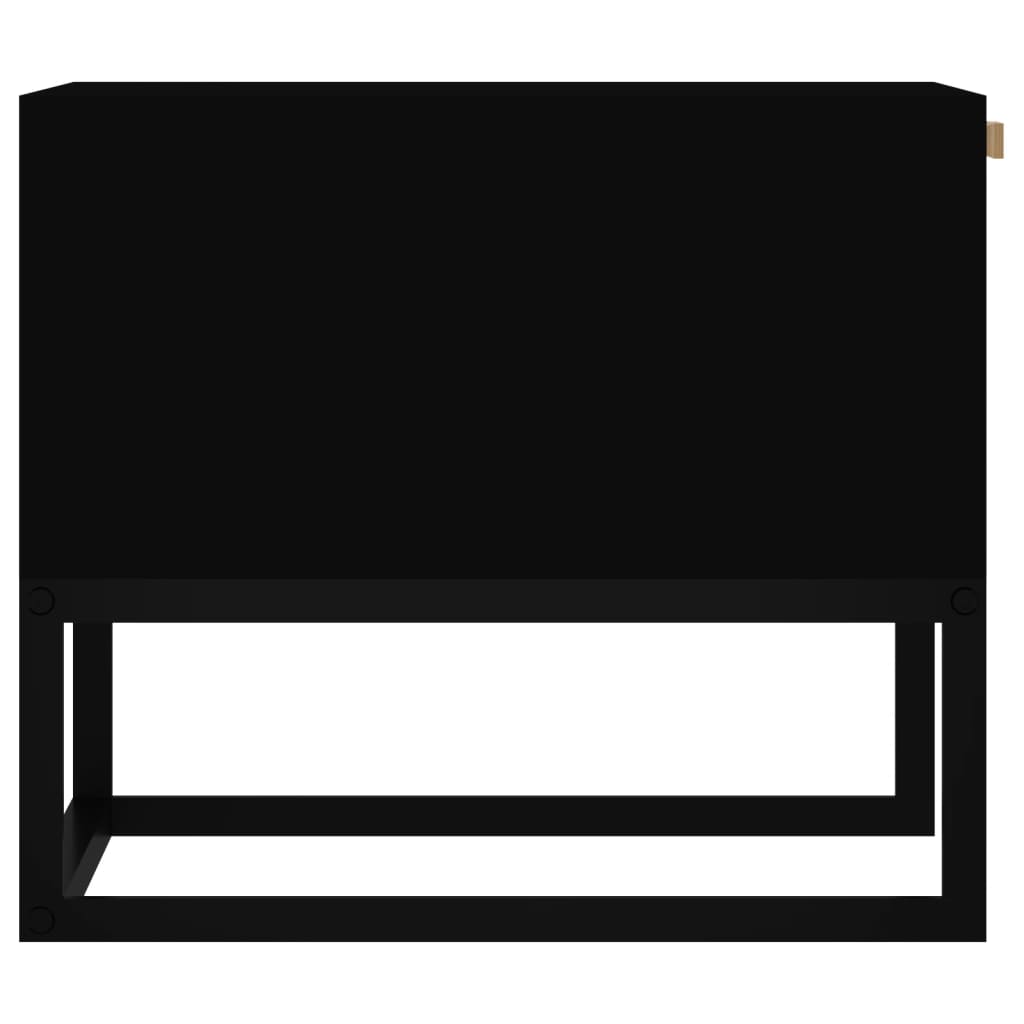 Konferenční Stolek Černý 80X40X35 Cm Kompozitní Dřevo A Železo