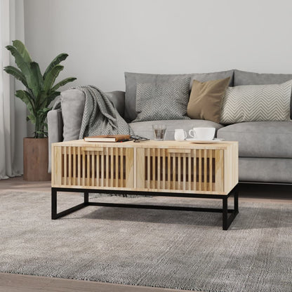 Konferenční Stolek Černý 80X40X35 Cm Kompozitní Dřevo A Železo