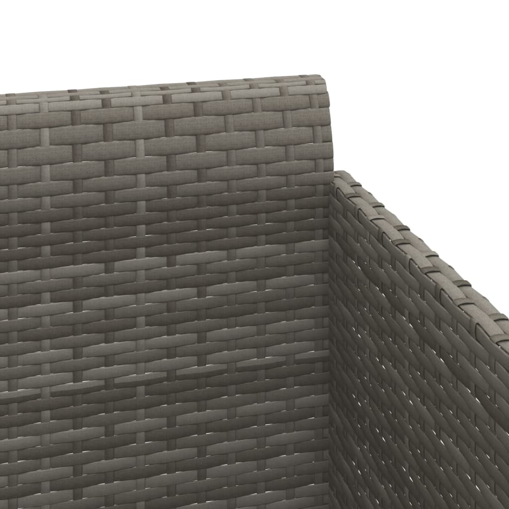 Lehátko S Poduškami Šedé 182 X 118 X 63 Cm Polyratan