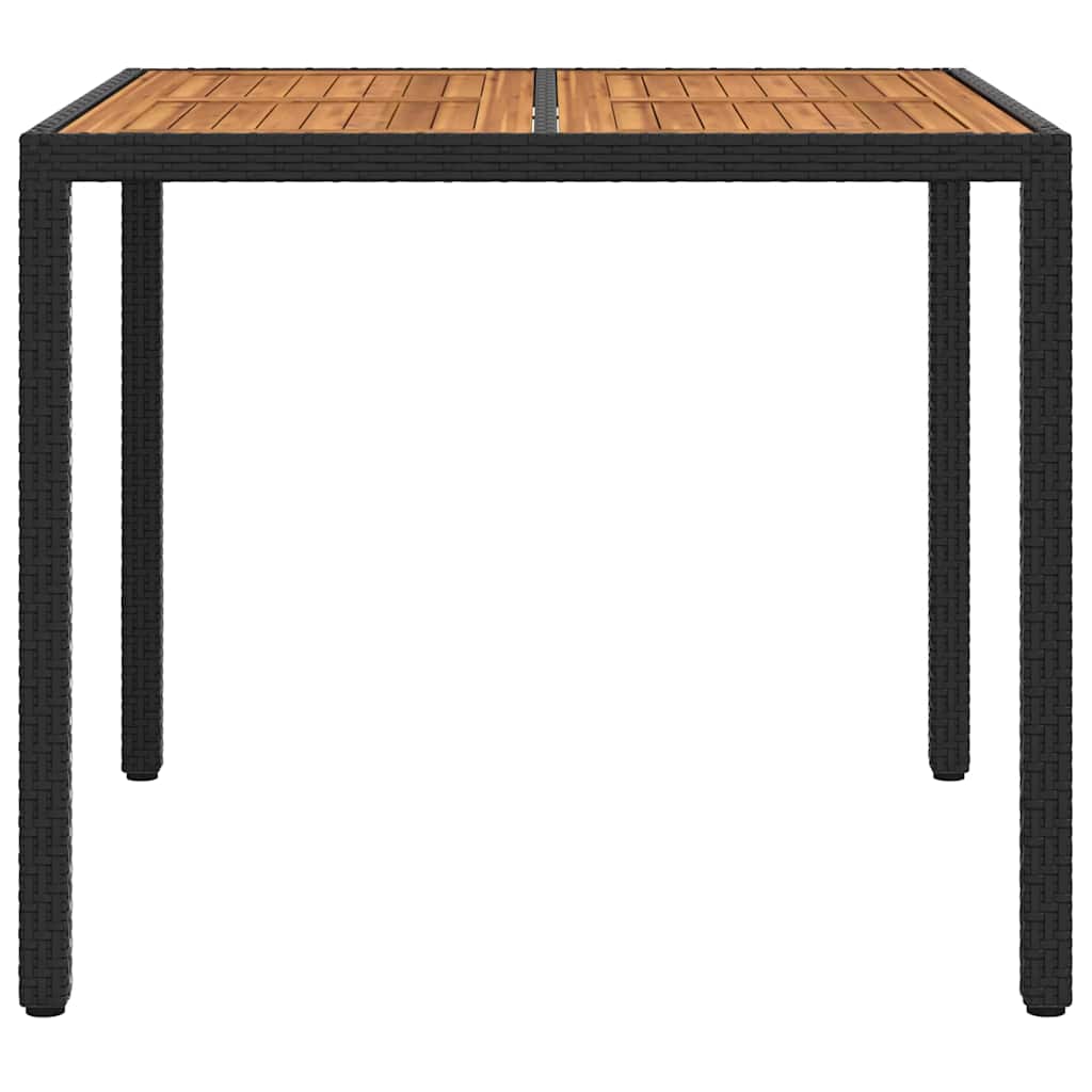 Zahradní Stůl Černá 90 X 90 X 75 Cm Polyratan
