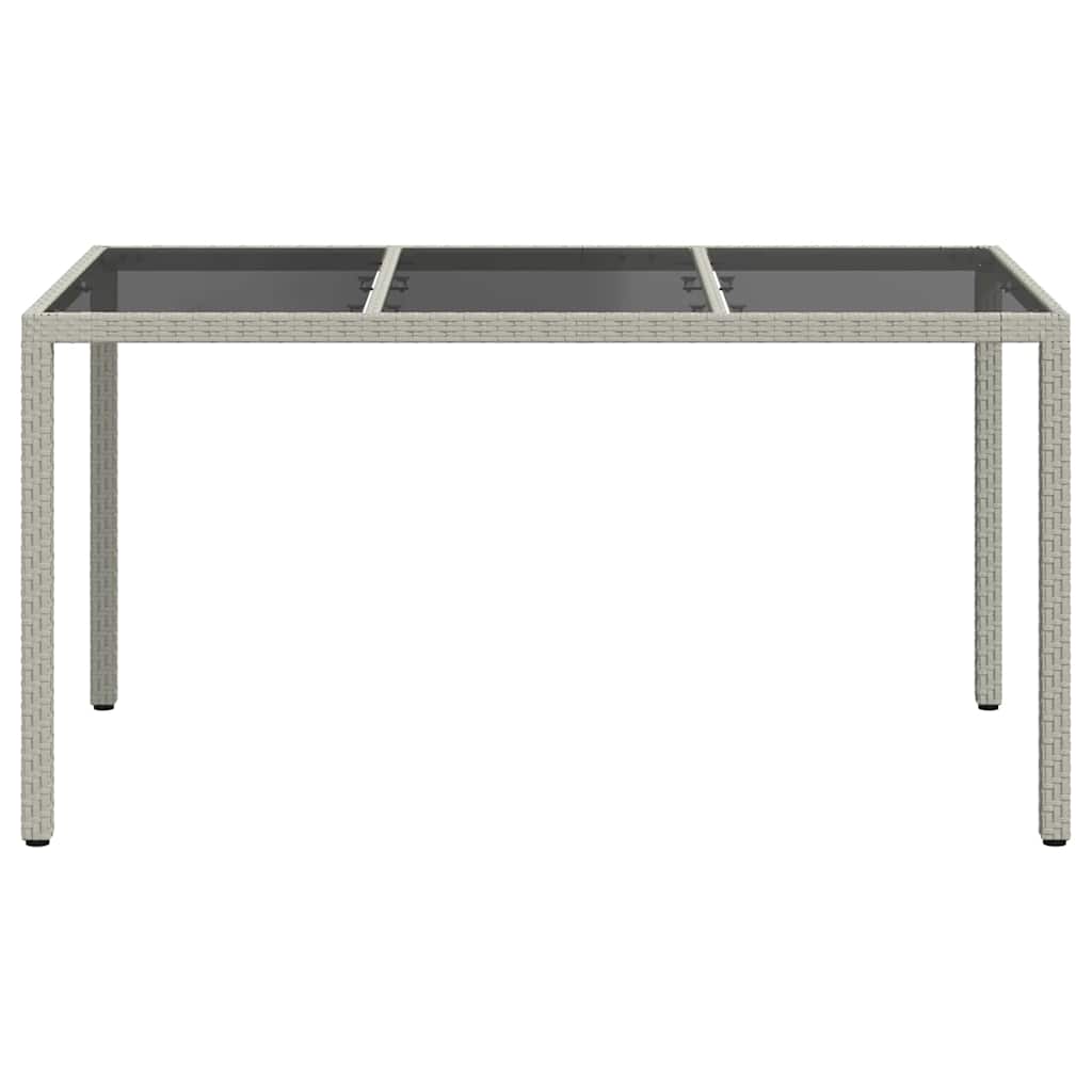 Zahradní Stůl Bílá 150 X 90 X 75 Cm Polyratan