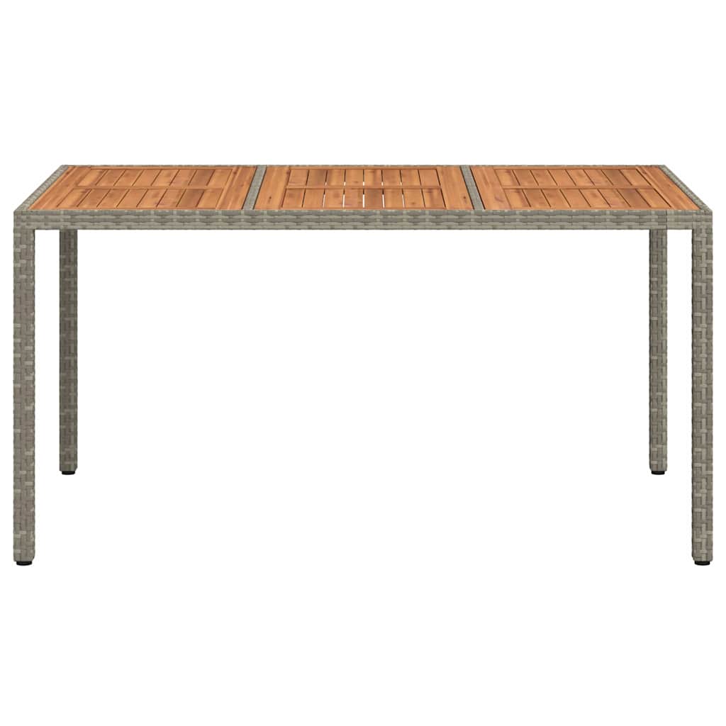Zahradní Stůl Šedá 150 X 90 X 75 Cm Polyratan