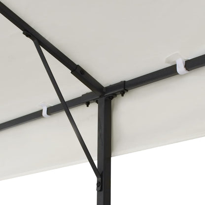 Altán S Dvojitou Střechou Bílý 6 X 3 M Ocel Šedá