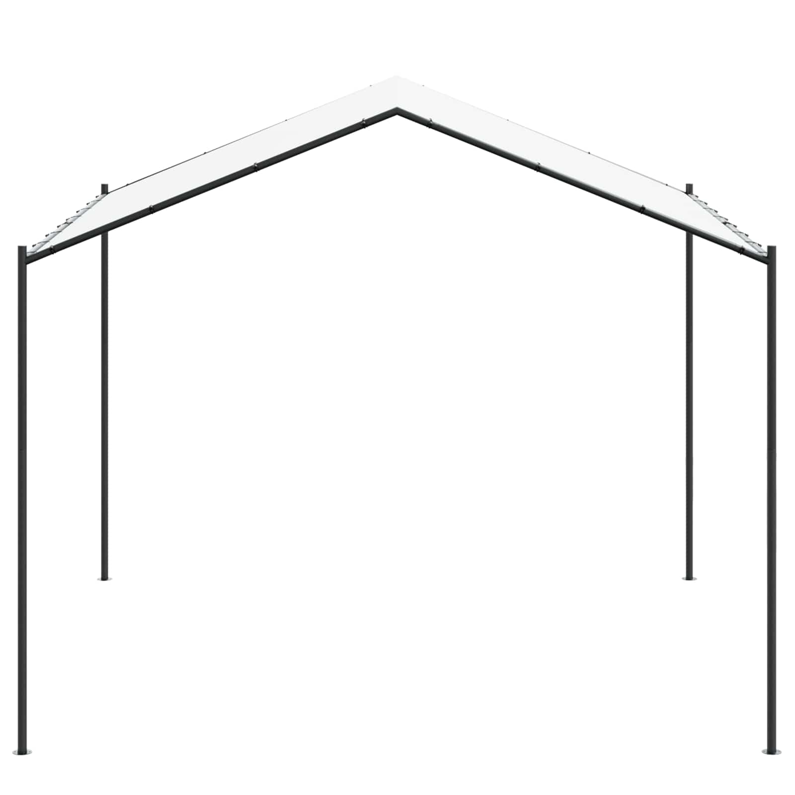 Altán 4 X 4 X 2,6 M Bílý Ocel A Polyester 180 Gsm