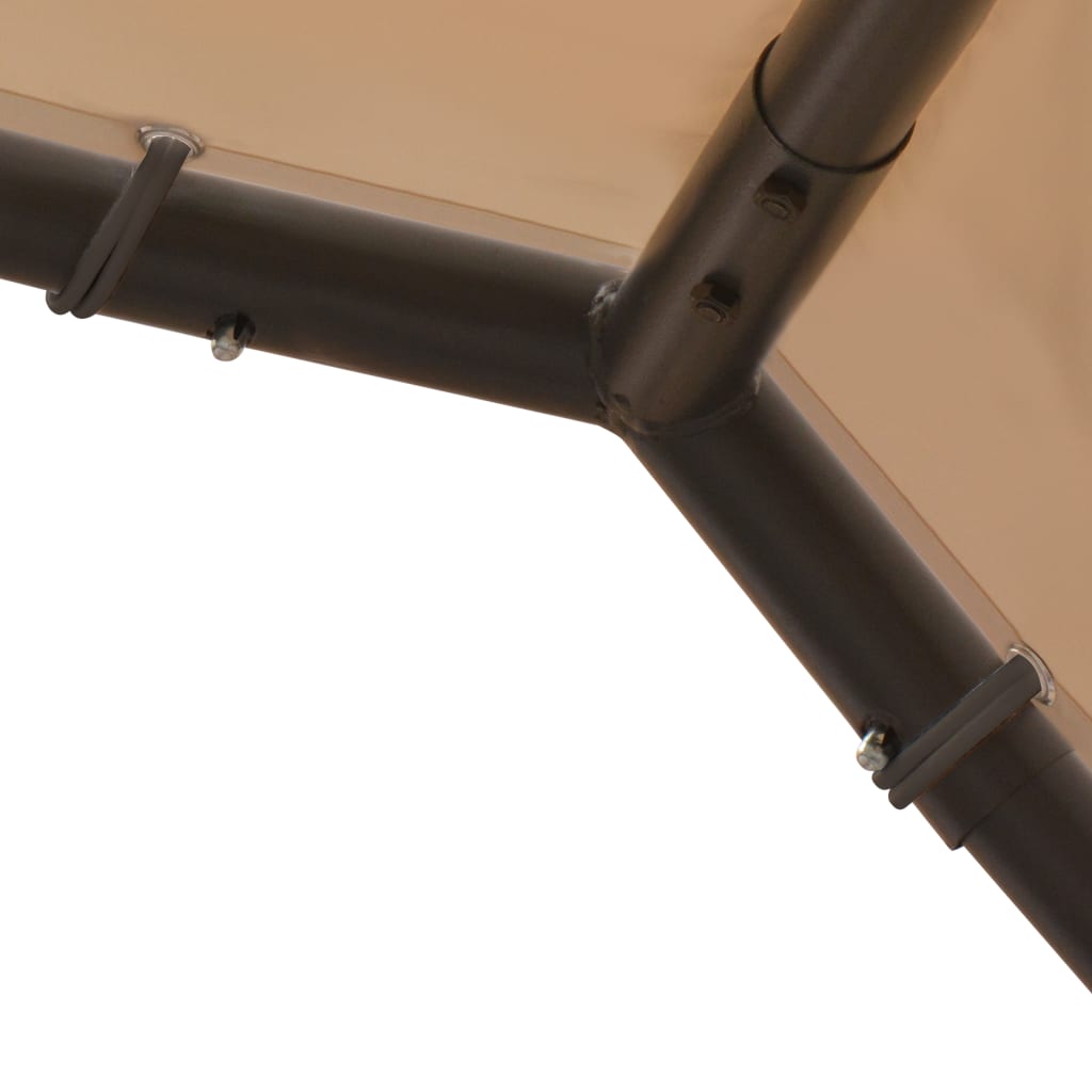 Stříška Béžová 4 X 4 M Ocel A Textil