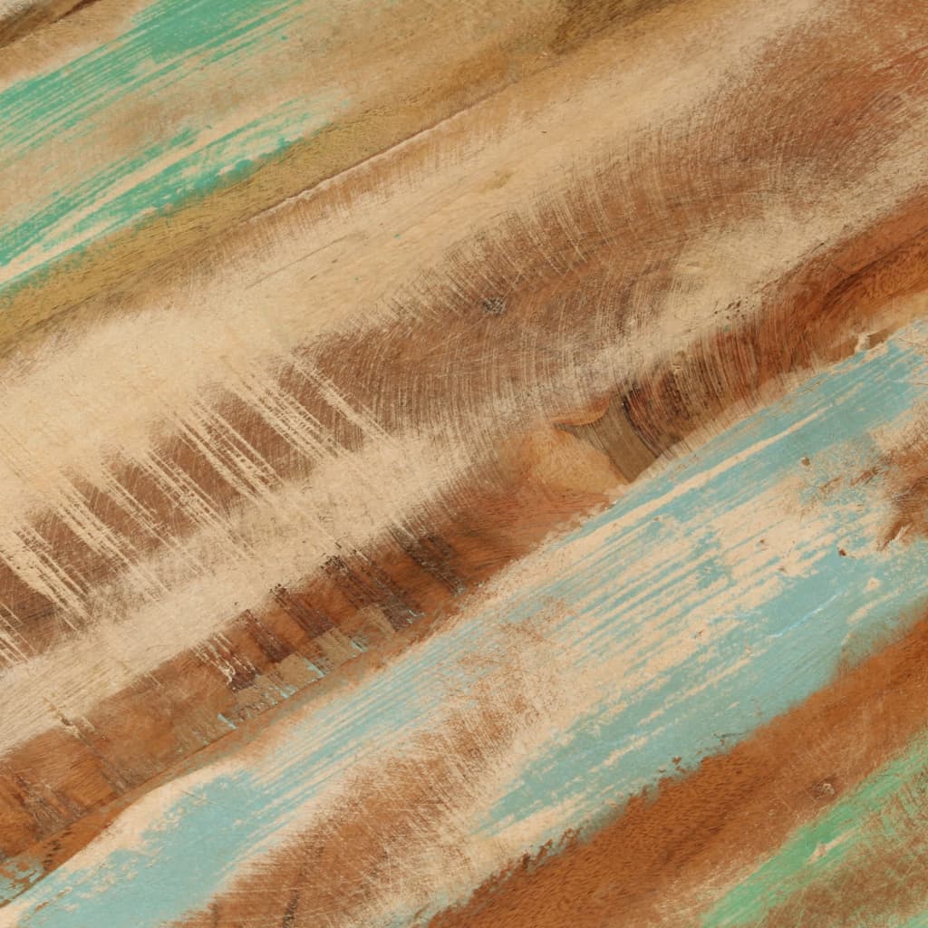 Konferenční Stolek Ø 50X35 Cm Masivní Recyklované Dřevo A Ocel