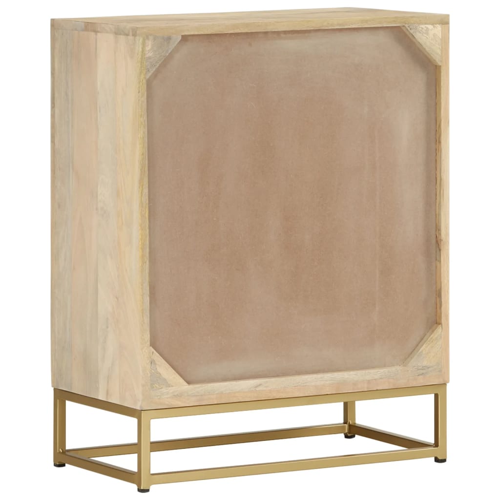 Příborník Se 2 Dvířky 55X30X70 Cm Masivní Mangovníkové Dřevo