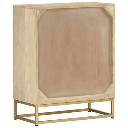 Příborník Se 2 Dvířky 55X30X70 Cm Masivní Mangovníkové Dřevo