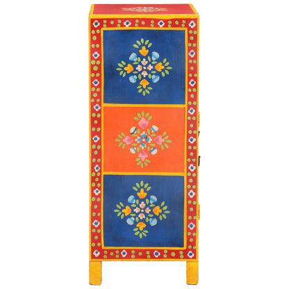 Ručně Malovaný Příborník 54X30X74 Cm Masivní Mangovníkové Dřevo