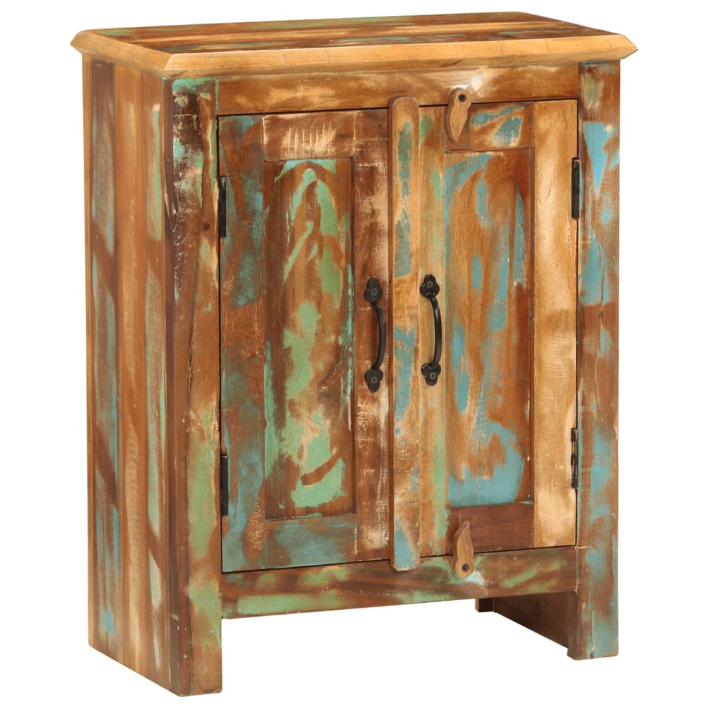 Příborník Se 2 Dvířky 55 X 30 X 70 Cm Masivní Recyklované Dřevo