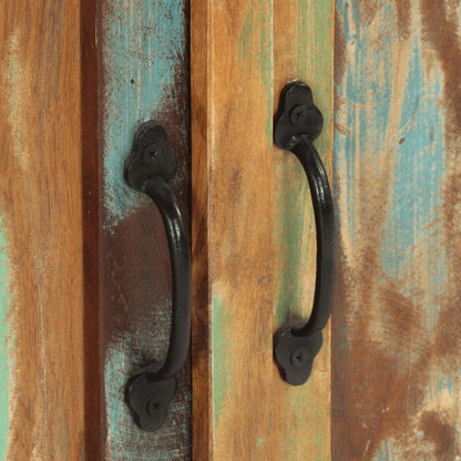 Příborník Se 2 Dvířky 55 X 30 X 70 Cm Masivní Recyklované Dřevo