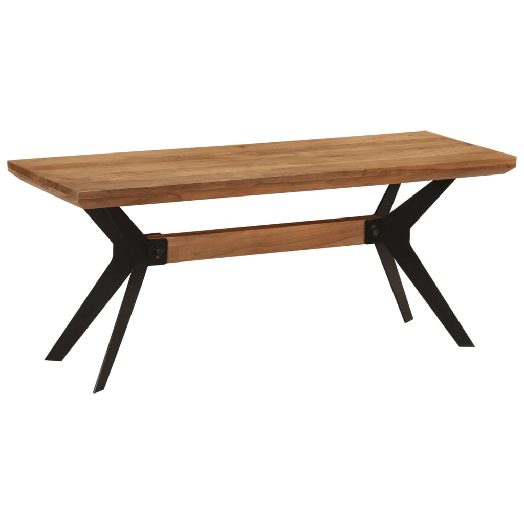 Jídelní Lavice 110 X 40 X 46 Cm Masivní Akáciové Dřevo A Ocel