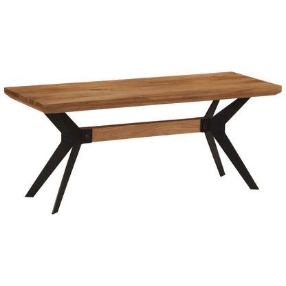 Jídelní Lavice 110 X 40 X 46 Cm Masivní Akáciové Dřevo A Ocel