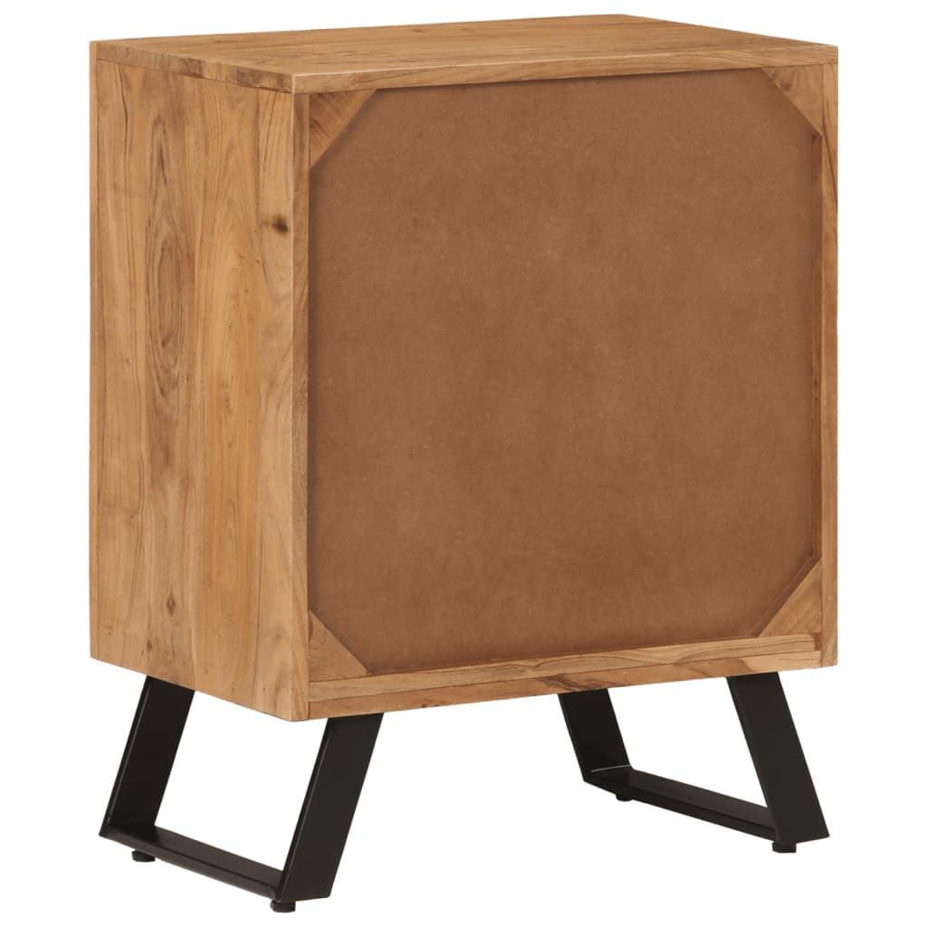 Příborník Se 2 Dvířky 55 X 36 X 72 Cm Masivní Akáciové Dřevo