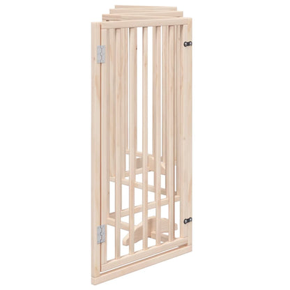 Psí Branka S Dvířky, Skládací, 6 Panelů, 300 Cm, Topolové Dřevo