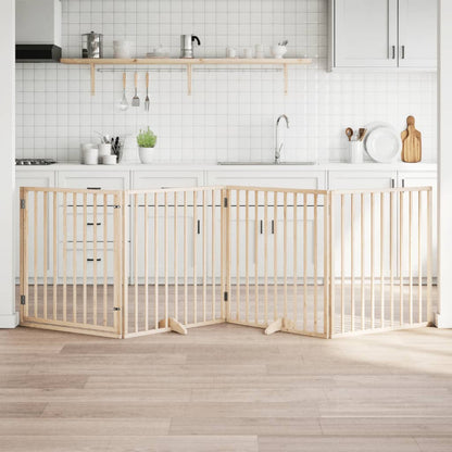 Zábrana Pro Psy Skládací 3 Panely 150 Cm Topolové Dřevo