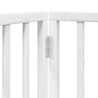 Zábrana Pro Psy Skládací 3 Panely Bílá 150 Cm Topolové Dřevo