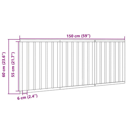 Zábrana Pro Psy Skládací 3 Panely Bílá 150 Cm Topolové Dřevo