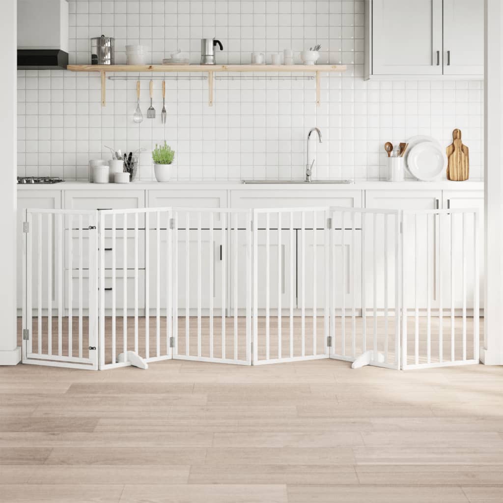 Zábrana Pro Psy Skládací 3 Panely 150 Cm Topolové Dřevo