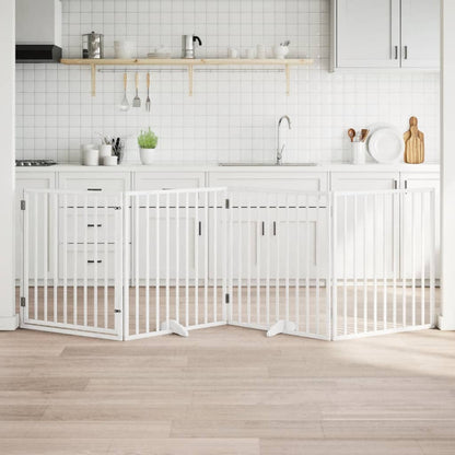 Zábrana Pro Psy Skládací 3 Panely 150 Cm Topolové Dřevo