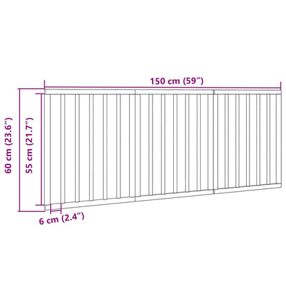 Zábrana Pro Psy Skládací 3 Panely Hnědá 150 Cm Topolové Dřevo