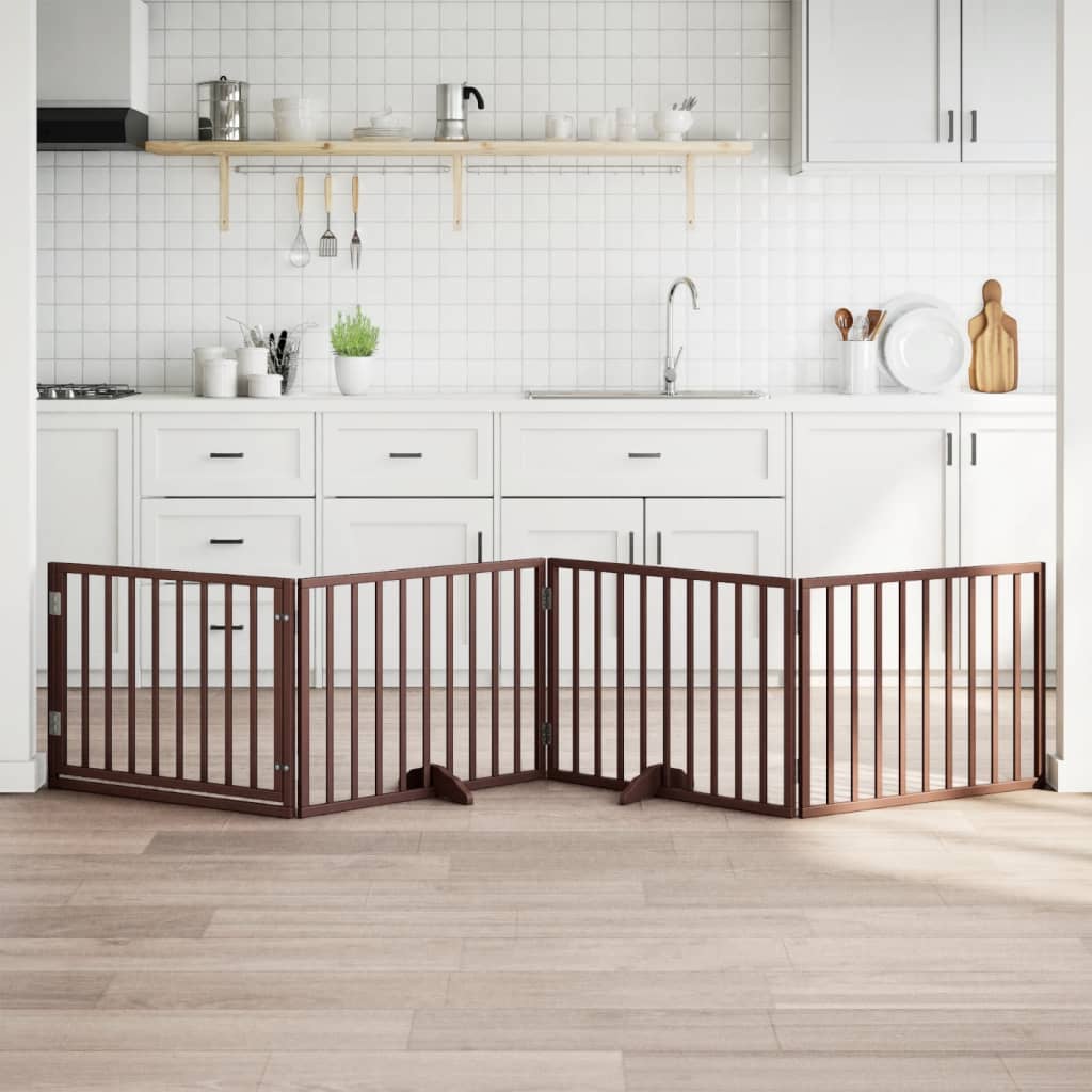 Zábrana Pro Psy Skládací 3 Panely 150 Cm Topolové Dřevo