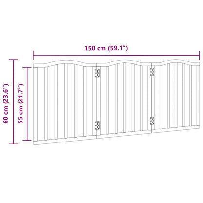Zábrana Pro Psy Skládací 3 Panely 150 Cm Topolové Dřevo