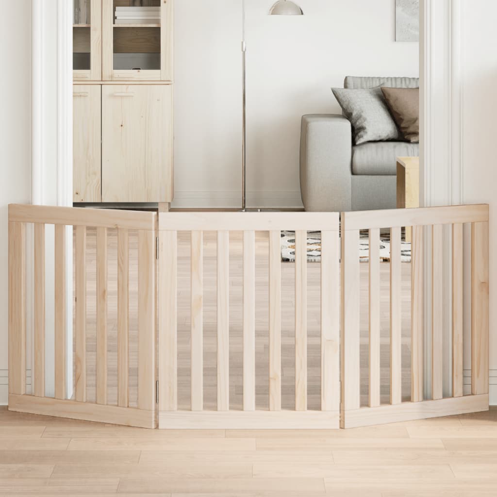 Zábrana Pro Psy Skládací 2 Panely 160 Cm Topolové Dřevo