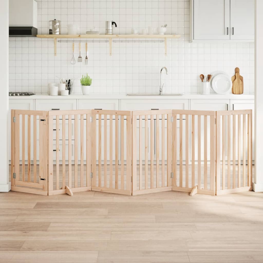 Zábrana Pro Psy Skládací 2 Panely 160 Cm Topolové Dřevo