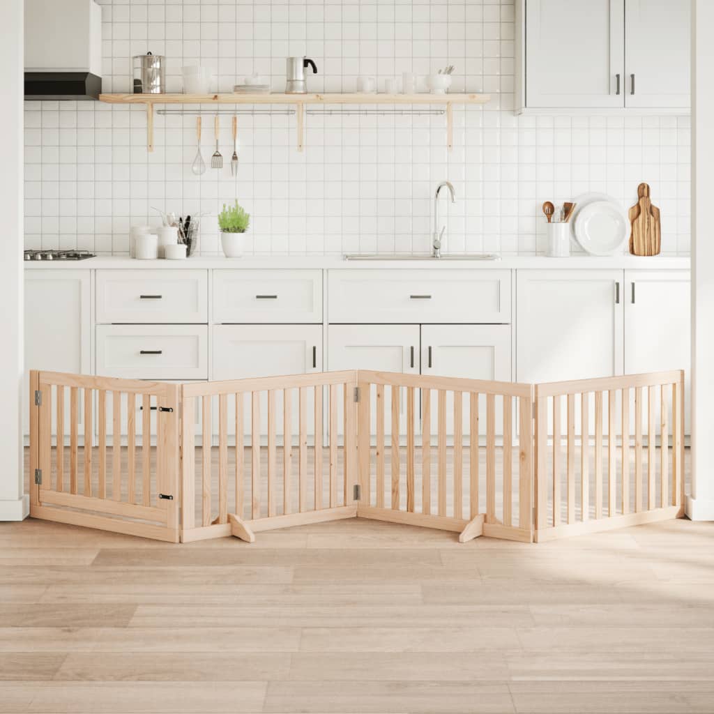 Zábrana Pro Psy Skládací 2 Panely 160 Cm Topolové Dřevo