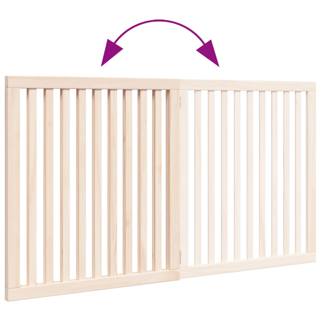 Zábrana Pro Psy Skládací 2 Panely 160 Cm Topolové Dřevo