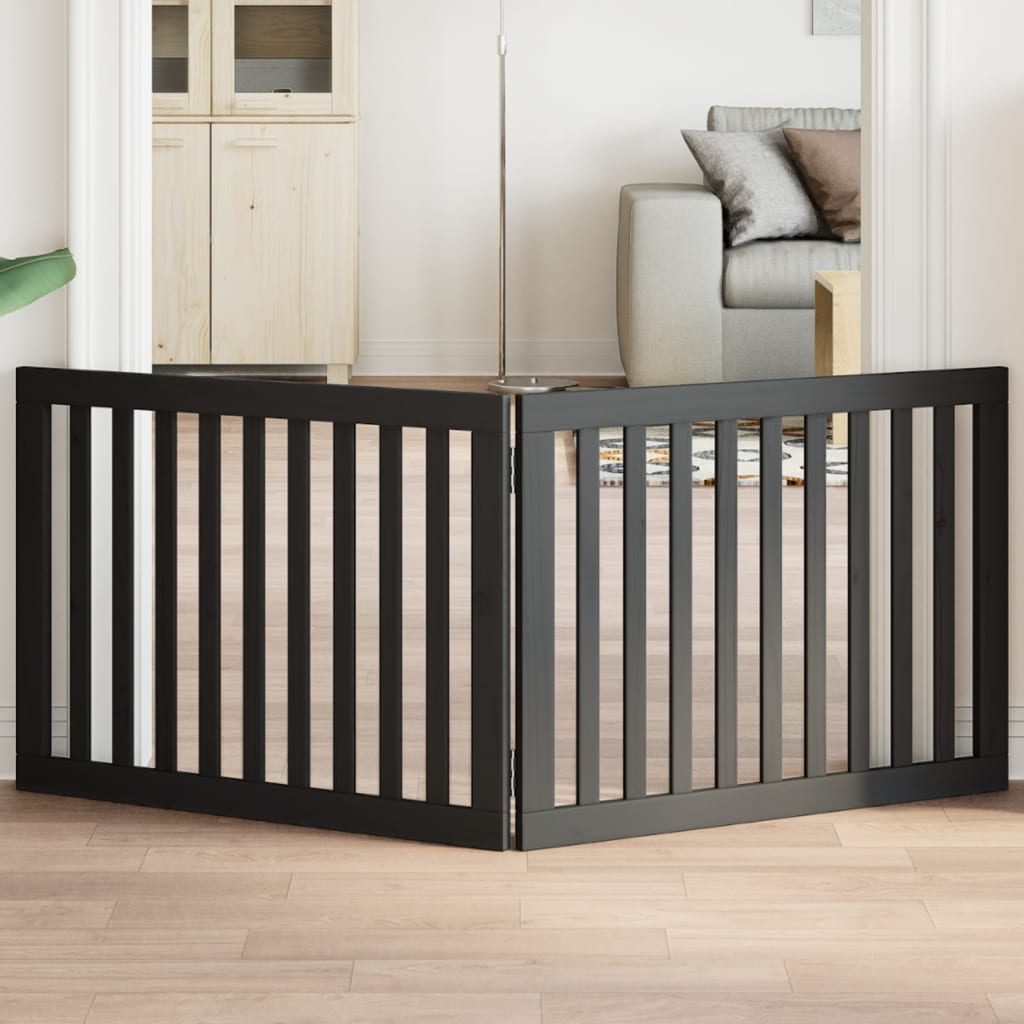 Zábrana Pro Psy Skládací 2 Panely 160 Cm Topolové Dřevo