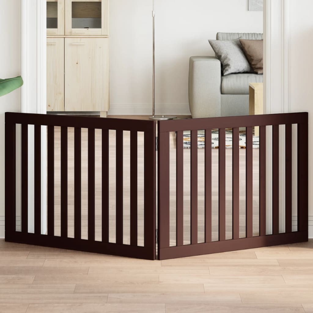 Zábrana Pro Psy Skládací 2 Panely 160 Cm Topolové Dřevo