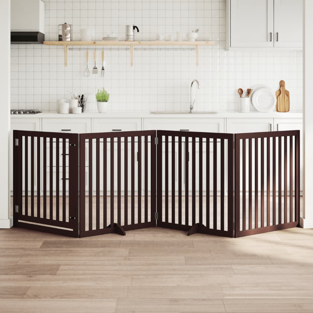 Zábrana Pro Psy Skládací 2 Panely 160 Cm Topolové Dřevo