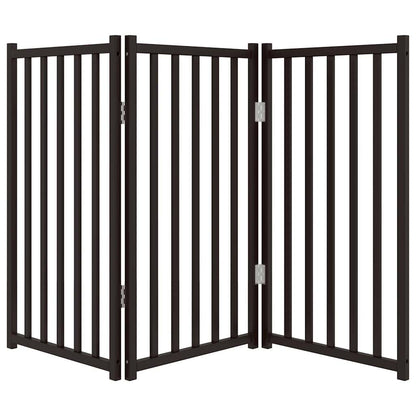 Zábrana Pro Psy Skládací 3 Panely Černá 150 Cm Masivní Jedle
