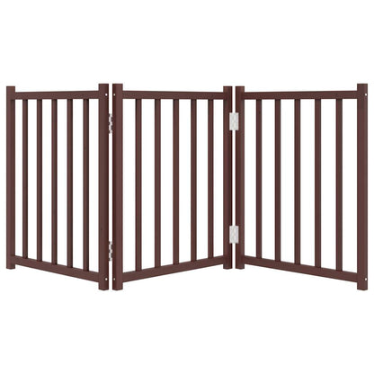 Zábrana Pro Psy Skládací 3 Panely Hnědý Dub 150 Cm Masiv Jedle