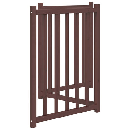 Zábrana Pro Psy Skládací 3 Panely Hnědý Dub 150 Cm Masiv Jedle