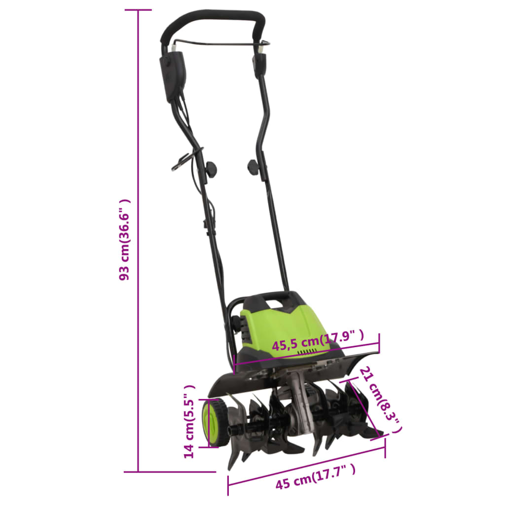 Zahradní Kultivátor Se 6 Lopatkami Elektrický 1 500 W