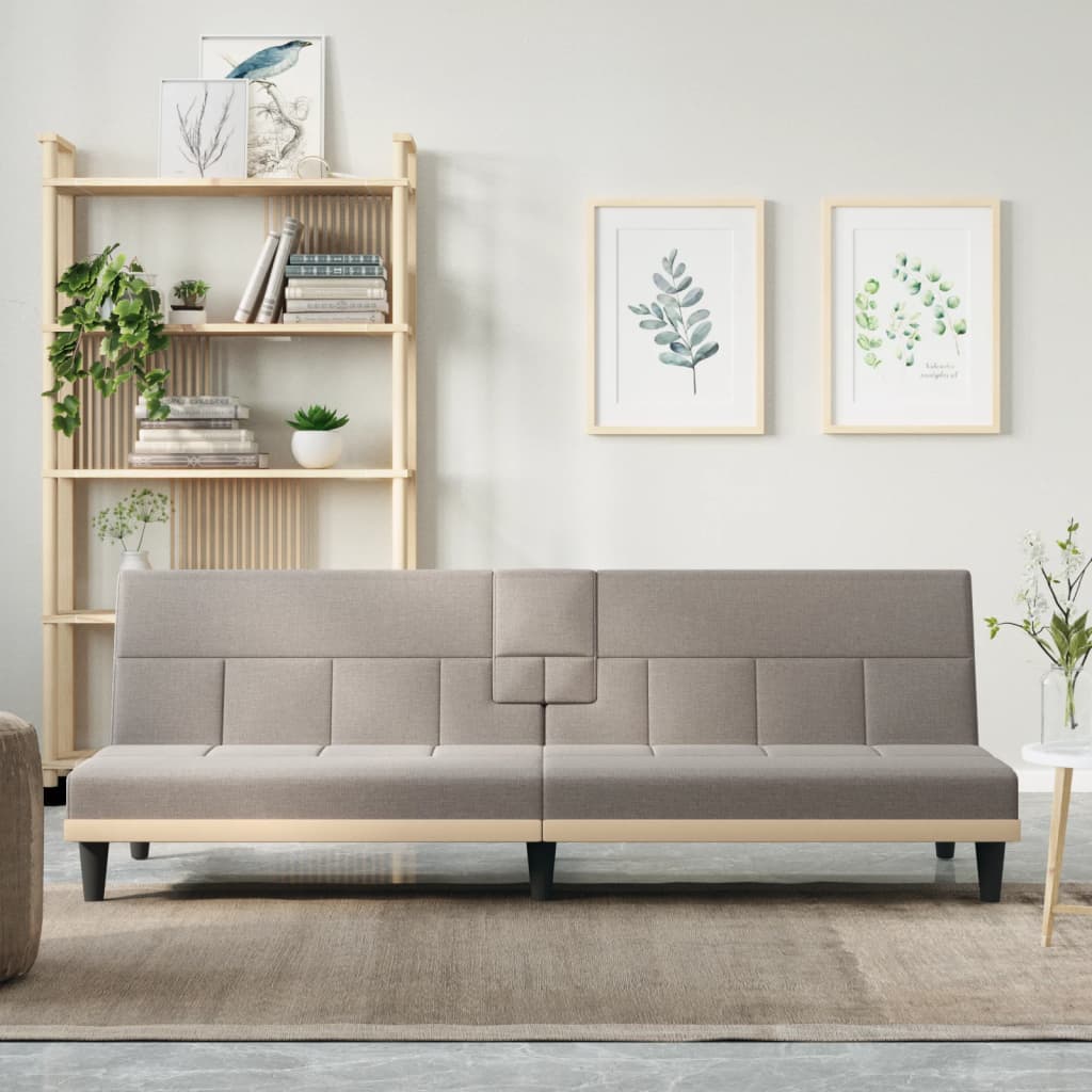 Rozkládací Pohovka S Držáky Na Nápoje Textil