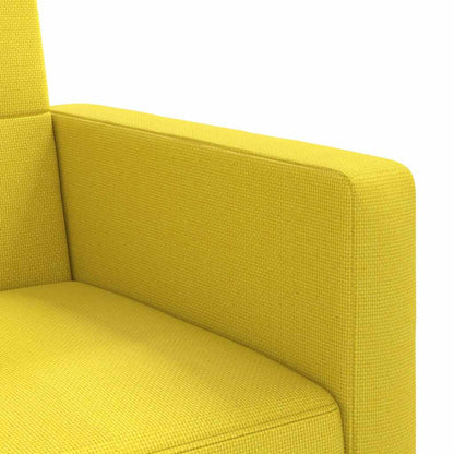 Rozkládací Pohovka S Poduškami Světle Žlutá Textil