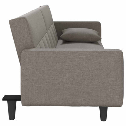 Rozkládací Pohovka S Poduškami Taupe Textil