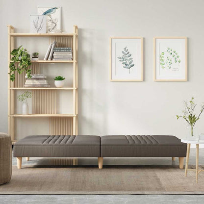Rozkládací Pohovka Taupe Textil