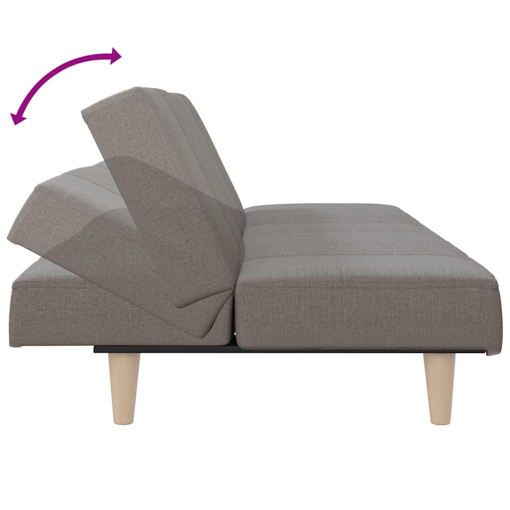 Rozkládací Pohovka Taupe Textil