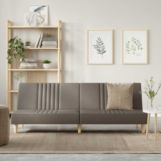 Rozkládací Pohovka Taupe Textil
